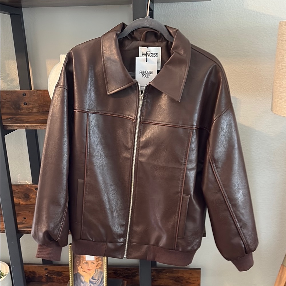 Princess Polly Brown Leather Jacket
